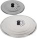 Gerimport Set 2x stuks universele spatdeksels - pannendeksels - rvs - met stoomuitlaat - Dia 28 en 40 cm