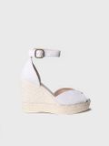 Toni Pons Espadrille de mariée blanche à plateforme compensée | PATRICIA