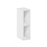 Furinno Fulda 2-laags ruimtebesparende opbergplank, boekenkast, 15 cm breed, wit