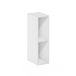 Furinno Fulda 2-laags ruimtebesparende opbergplank, boekenkast, 15 cm breed, wit