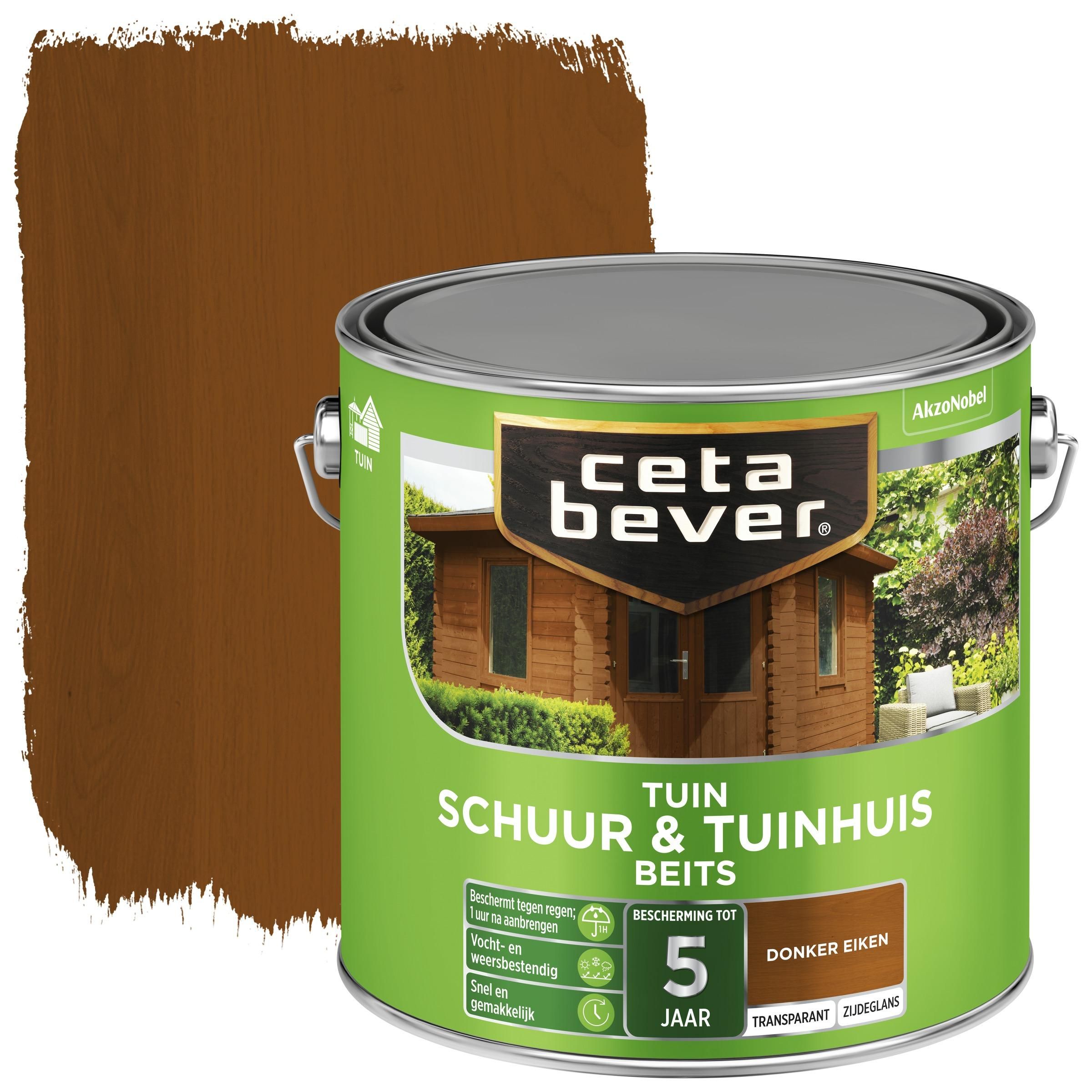 Cetabever Schuur & Tuinhuis Beits Transparant Donker Eiken Zijdeglans 2,5 liter