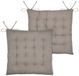 Stof Textile coussin de chaise Coline - 2x - beige - 38 x 38 x 4 cm