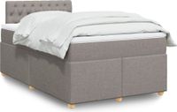 Maison Exclusive - Lit boxspring avec matelas, couleur taupe, 120x190 cm, textile