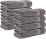 Komfortec 8x Handdoek 50x100 - 100% Katoen – Handdoekenset - Zacht - Antraciet