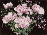 Lanarte Borduurpakket - Roze rozen - 46 x 37cm