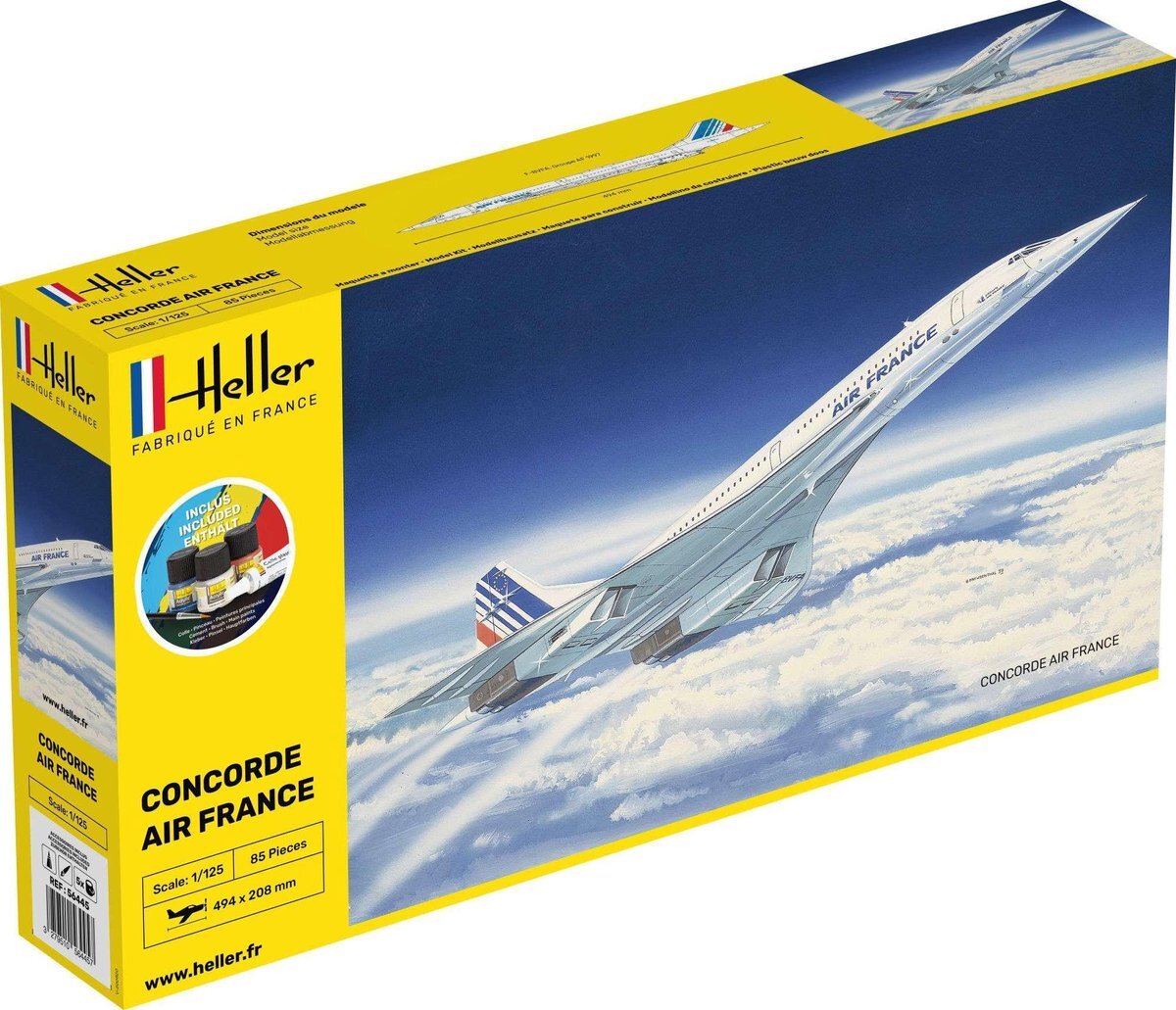 Heller Modelvliegtuig: starterset: Concorde Air France