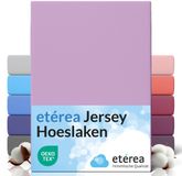 etérea Himmlische Qualität etérea Jersey Hoeslaken 180x200 - 200x200 cm Oekotex Made in Green - 100% katoen - Lila