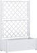 vidaXL Plantenbak met latwerk 100x43x142 cm PP wit