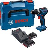 Bosch GSB 18V-52 Professional perceuse-visseuse à percussion sans fil 18 V 70 Nm sans balai + 2x batterie 2,0 Ah + chargeur + L-Boxx