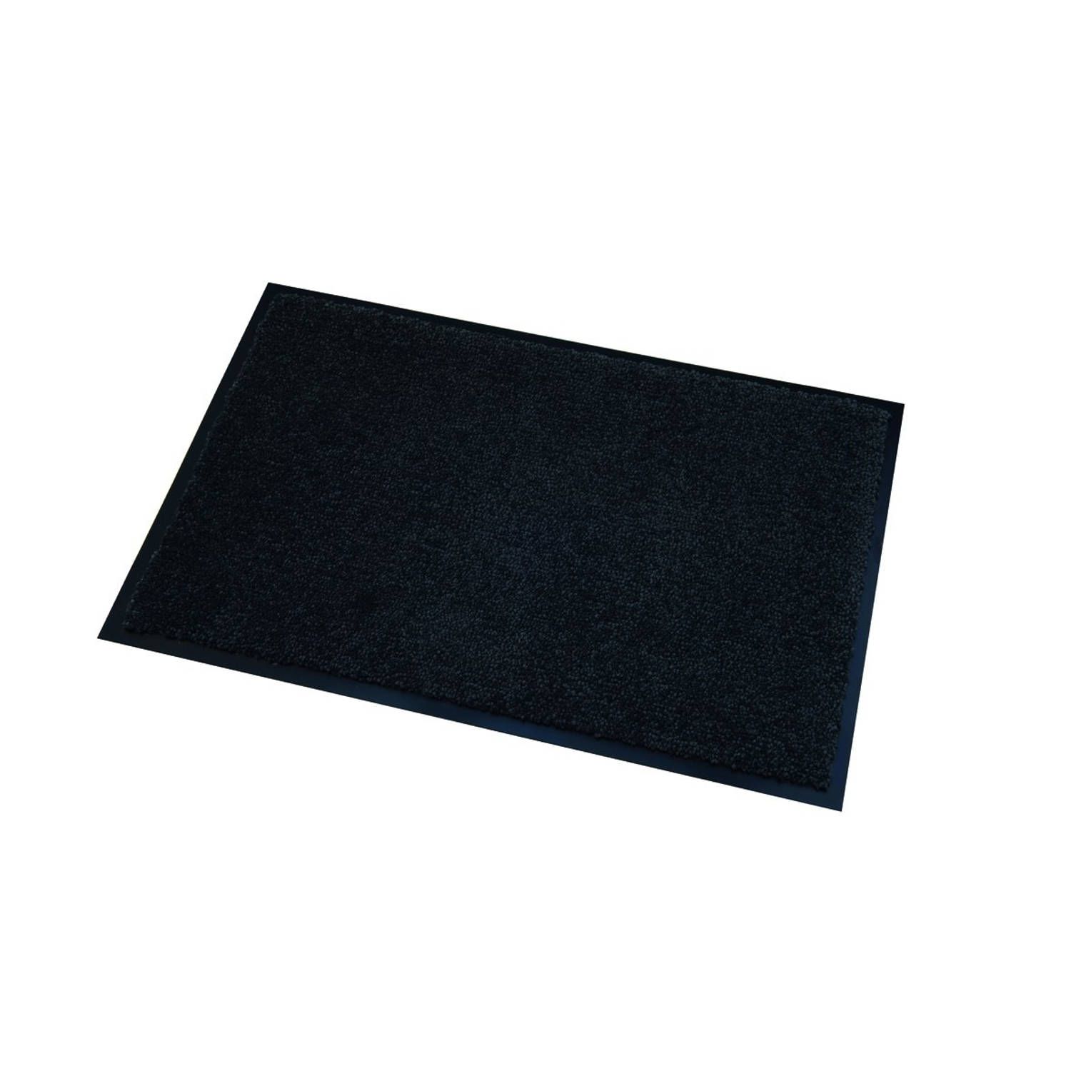 Wicotex Deurmat/droogloopmat Memphis zwart 60 x 80 cm