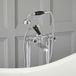 Hudson Reed Elizabeth Mélangeur Bain Douche Îlot Rétro Chromé & Noir Commandes Croisillons