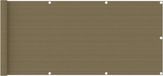 vidaXL Balkonscherm 75x600 cm HDPE Taupe