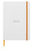 Rhodia Softcover Notitieboek – A5 – 160 Bladen – Gelijnd – Ivoorkleurig Papier 90 g/m² – Met Elastieksluiting - Wit