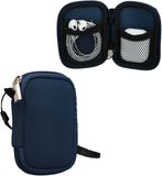 kwmobile Marineblauw Neopreen Softcase Beschermhoesje voor Draadloze Oordopjes - Compatibel met In-ear Headphones - 6 x 9 cm