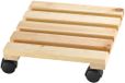Dörner + Helmer Economy Plantenwagen, vierkant, 30 cm x 30 cm, 50 kg draagkracht, van FSC-hout, voor binnen, lichtbruin