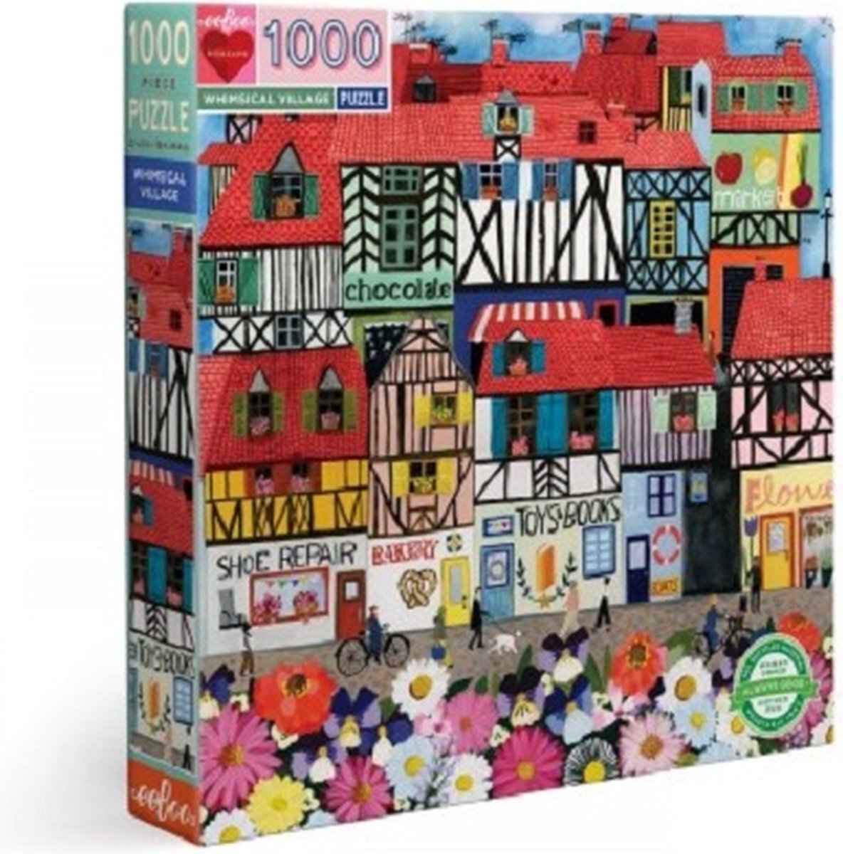 Eeboo puzzel Whimsical Village 1000