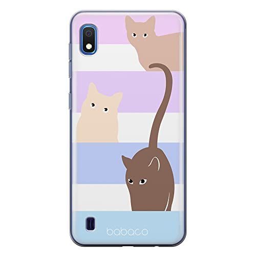 BABACO ERT GROUP mobiel telefoonhoesje voor Samsung A10 origineel en officieel erkend Babaco patroon Cats 014 optimaal aangepast aan de vorm van de mobiele telefoon, hoesje is gemaakt van TPU