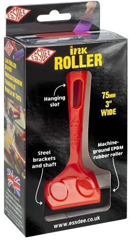 Essdee Inkt Roller/Brayer - Rood - 75mm