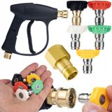 Rosfix Spuitpistool Vervanging Set - 300 Bar M22 EasyLock Adapter - 5x Spuitmond 0°/15°/25°/40°/Laag