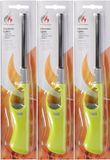 Merkloos / Sans marque Edco Eindhoven Bv Gasaansteker - 3x - navulbaar - 26 cm - groen - BBQ aanstekers