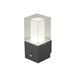 Searchlight Kinloch - buiten wandverlamp met sensor - 10 x 10 x 23 cm - IP44 - donkergrijs