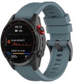 By Qubix - Siliconen sportbandje - Grijsblauw - 26mm Quickfit - Geschikt voor Garmin Fenix 8 / 8 Pro - 51mm