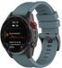By Qubix - Siliconen sportbandje - Grijsblauw - 26mm Quickfit - Geschikt voor Garmin Fenix 8 / 8 Pro - 51mm