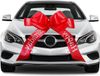 Allecto Grande Nœud Rouge pour Voiture Cadeau Festif Nœud XXL 76 cm