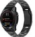 By Qubix - Titanium schakelband - Zwart - 22mm Quickfit - Geschikt voor Garmin Forerunner 745 / 935 / 945 / 955 / 965