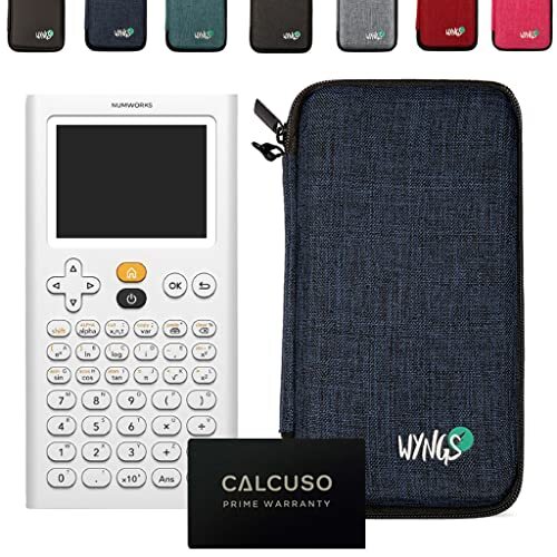 CALCUSO Voordeelpakket: NumWorks schoolrekenmachine + WYNGS beschermhoes blauw + uitgebreide garantie