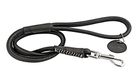 CHAPUIS SELLERIE SLA661 Ronde zachte lijn voor honden - zwart leer - diameter 8 mm - lengte 1,22 m - maat S