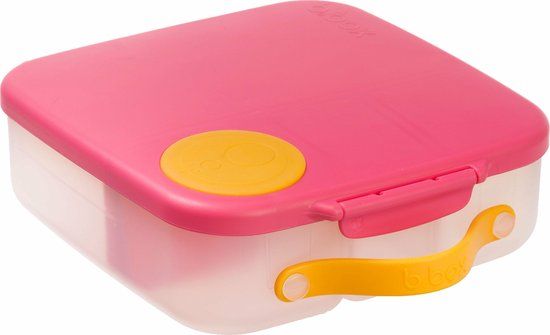 b.box Lunchbox - Jumbo Bentobox met 4 Vakken (2 Lekvrij), Afneembare Scheidingswand, Gelkoelelement - Ideaal voor School - Vanaf 3+ - Inhoud 2L