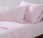 Shabby Chic® Kingsize lakens, zacht en ademend biologisch katoenen beddengoedset, klassieke stijl woondecoratie met ruches kussenslopen (Gingham roze, kingsize)