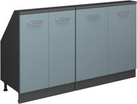 Vicco R-Line Keukenkast voor schuine wand – 140 cm Set van 2 Blauw-grijs/antraciet