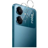 Phonillico® Camerabescherming voor Xiaomi Poco C65 [Pak van 2] Gehard glas Achteruitrijcamera Beschermingsfilm