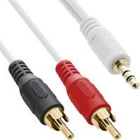 InLine 3.5mm Jack naar Tulp Audio Kabel - Wit - 7.5 meter - InLine