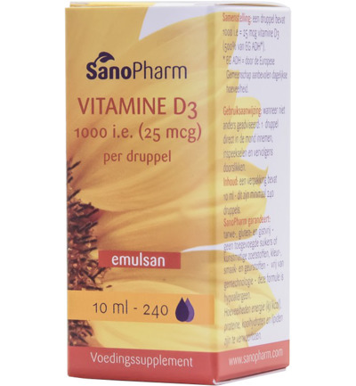 Sanopharm Emulsan Vitamine D3 Druppels 10ml