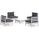 vidaXL 5-delige Loungeset met Antracietkleurige Kussens Grenenhout
