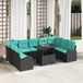 Maison Exclusive - Salon de jardin, 10 pièces, en résine tressée noire