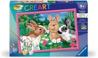 Ravensburger CreArt Kids 31x21 cm - Konijnen in het veld - Set Paint by numbers