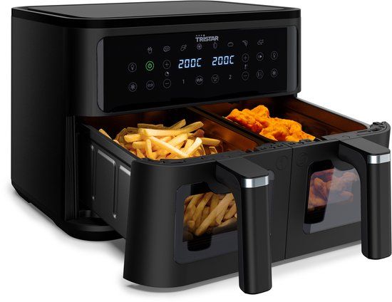 Tristar FR-9429 Dubbele Airfryer - 9L - 2500W - Zwart