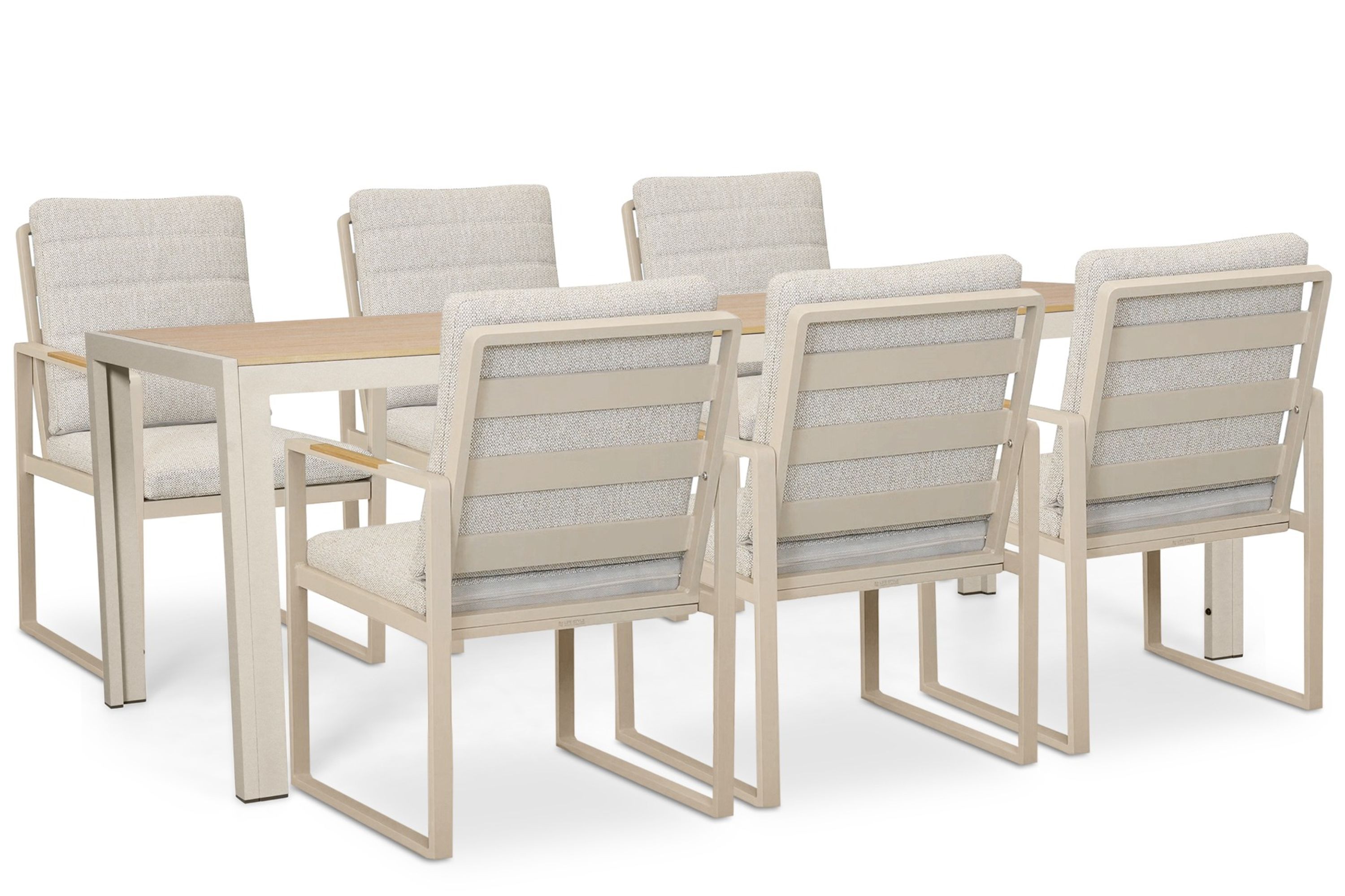 Lifestyle Garden Furniture Lifestyle Alessio/Creta 210x90 cm dining tuinset 7-delig