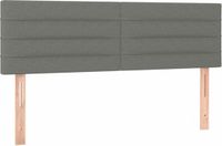 vidaXL Hoofdbord Stof Donkergrijs 144x5x78/88 cm