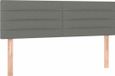 vidaXL Hoofdbord Stof Donkergrijs 144x5x78/88 cm