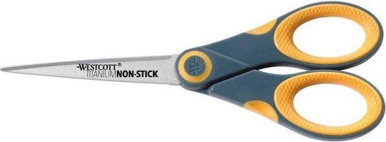 Westcott Schaar - 18cm - Titanium - Non-stick - Grijs/Geel