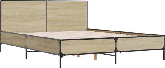 VidaXL Bedframe Sonoma Oak 160x200 cm
