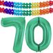 Folat Verjaardag Leeftijd folieballon - 70 jaar - groen - 86 cm