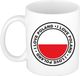 Bellatio Decorations Koffiemok Polen - Vlag - I Love - 300 ml - Keramiek - Wit