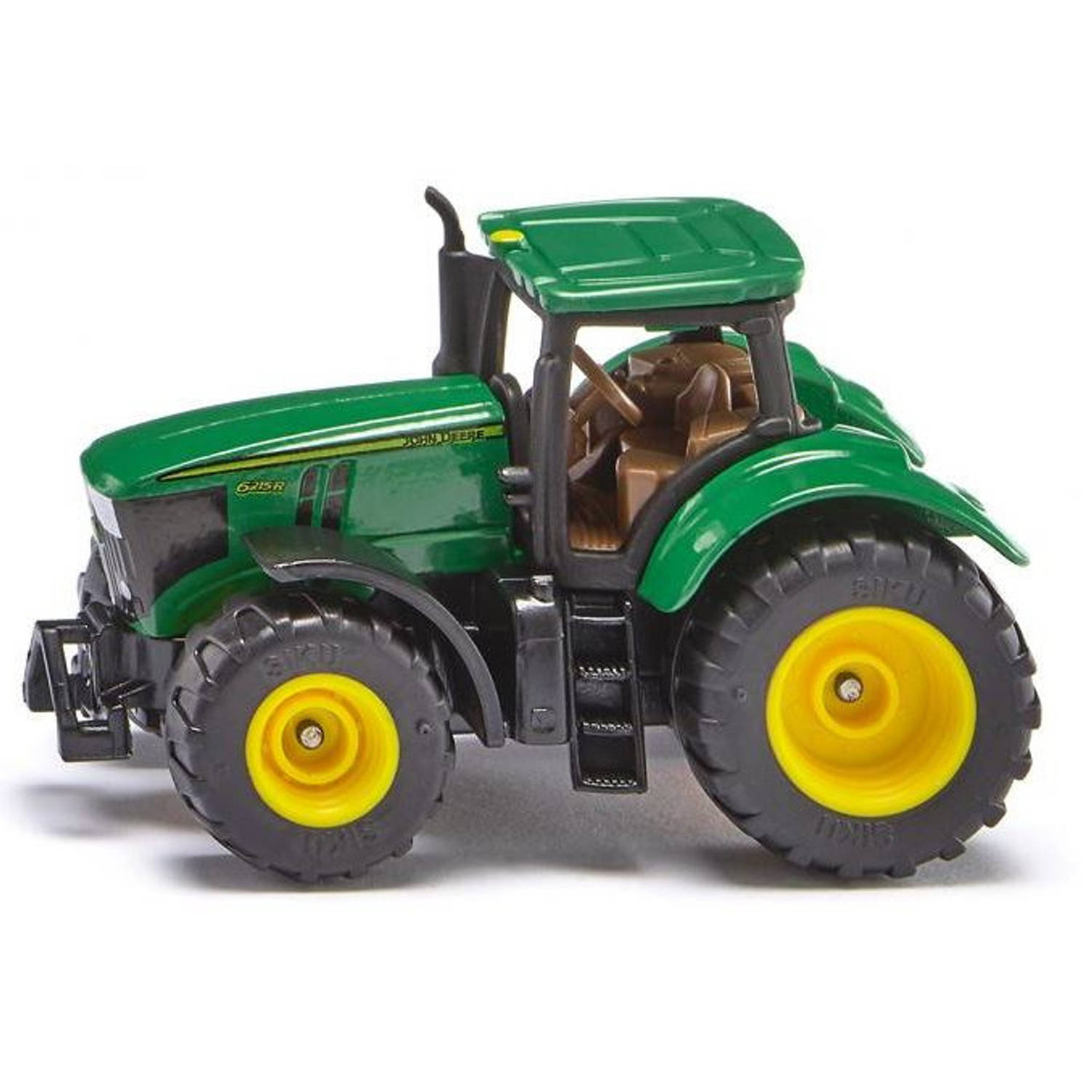 SIKU 1064, John Deere 6250R Tractor, metaal/kunststof, groen, incl. trekhaak, wielen met rubberen banden