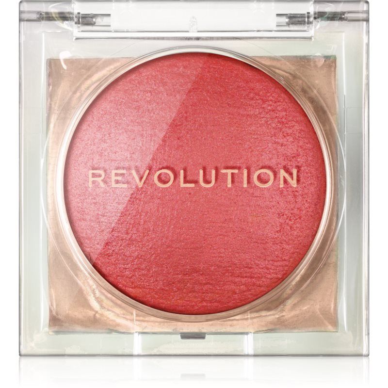 Revolution, Beam Bright Blush, Mengbare & Opbouwbare Gezichtspoeder Blush, Stralende Afwerking voor Stralende Wangen, Veganistisch en Dierproefvrij, Peach Pop